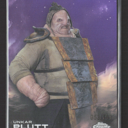 2016 Topps Chrome Star Wars: The Force Awakens 053/199 #186 Unkar Plutt Purple