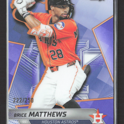 2025 Bowman's Best Brice Matthews #TP-18 Purple Refractor 222/250