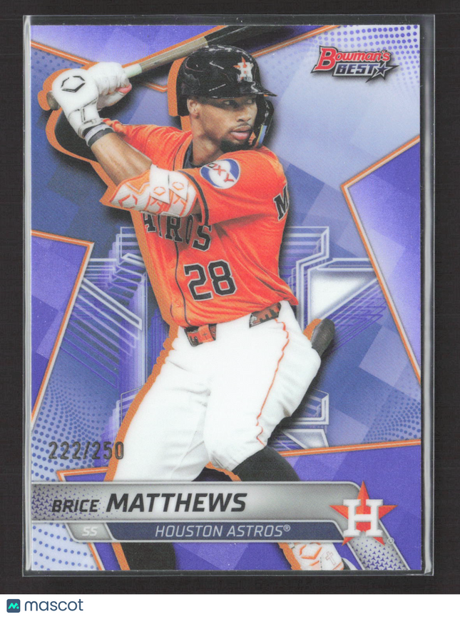 2025 Bowman's Best Brice Matthews #TP-18 Purple Refractor 222/250
