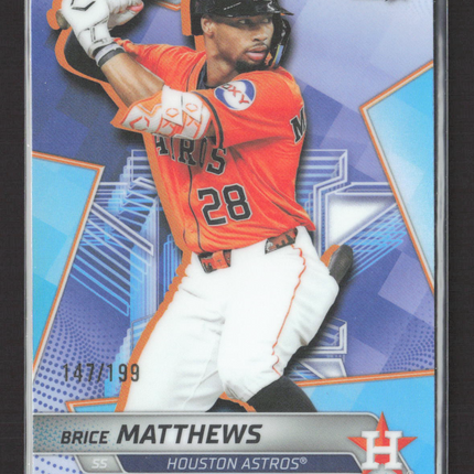 2023 Bowman's Best Brice Matthews #TP-18 Blue Refractor 147/199