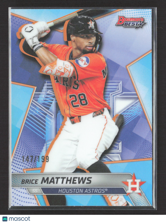 2023 Bowman's Best Brice Matthews #TP-18 Blue Refractor 147/199
