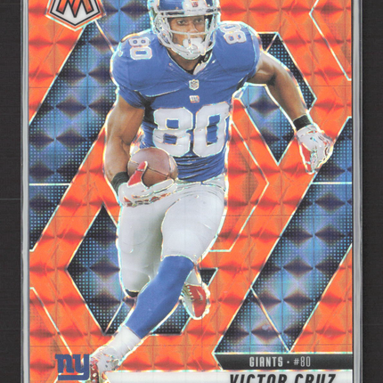 2025 Panini Mosaic Prizm Victor Cruz #123 Orange 049/199