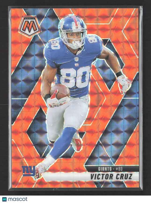 2025 Panini Mosaic Prizm Victor Cruz #123 Orange 049/199