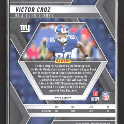 2025 Panini Mosaic Prizm Victor Cruz #123 Orange 049/199