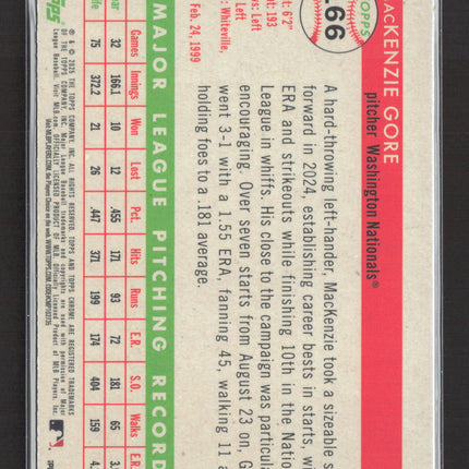2025 Topps Chrome PLatinum Mackenzie Gore #166 X-Fractor