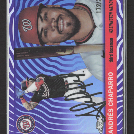 2025 Topps Chrome PLatinum Andres Chaparro #266 Purple RC 172/250