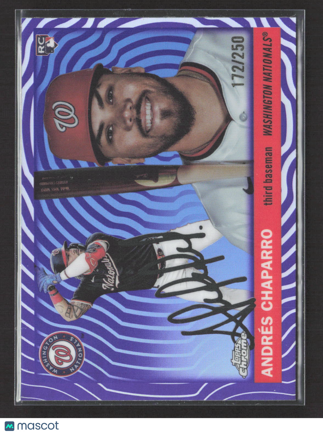2025 Topps Chrome PLatinum Andres Chaparro #266 Purple RC 172/250