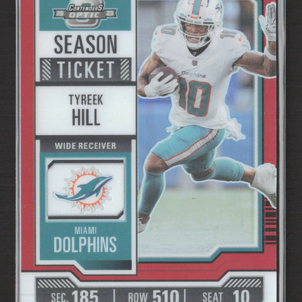 2024 Panini Contenders Optic Prizm Tyreek Hill #35 Red 002/175