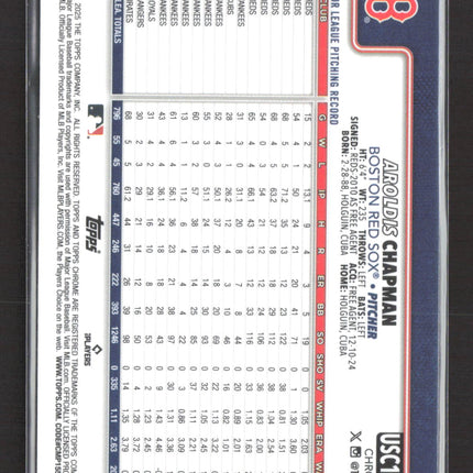 2025 Topps Chrome Aroldis Chapman #USC191 Aqua RayWave /299