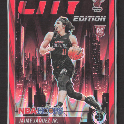 2024 Panini NBA Hoops Premium Stock City Edition Jaime Jaquez #22 Red Wave RC