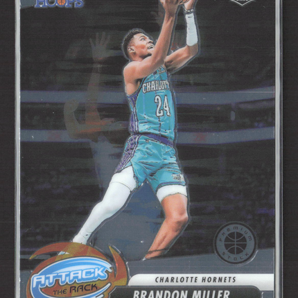 2024 Panini NBA Hoops Premium Stock Attack the Rack Brandon Miller #10 RC