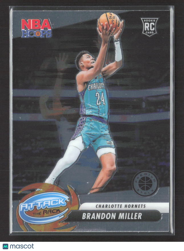 2024 Panini NBA Hoops Premium Stock Attack the Rack Brandon Miller #10 RC