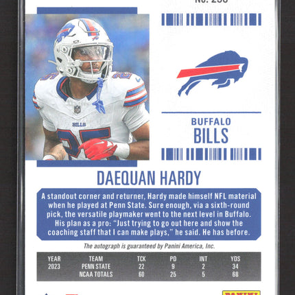 2025 Panini Contenders Football Daequan Hardy #236 Rookie Ticket RC Auto