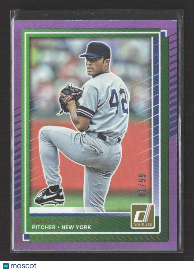 2025 Panini Donruss Baseball Mariano Rivera #33 Purple 81/99