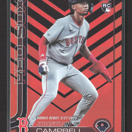 2025 Topps Update Series Kristian Campbell #US129 Black Orange