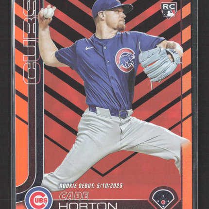 2025 Topps Update Series Cade Horton #US214 Orange Black Orange