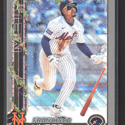 2025 Topps Holiday Francisco Lindor #H171 GLitter