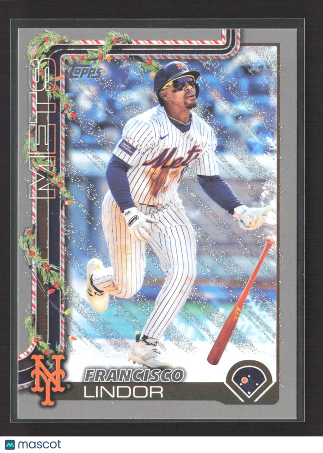2025 Topps Holiday Francisco Lindor #H171 GLitter