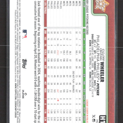 2025 Topps Holiday Zack Wheeler #H179 Cookie