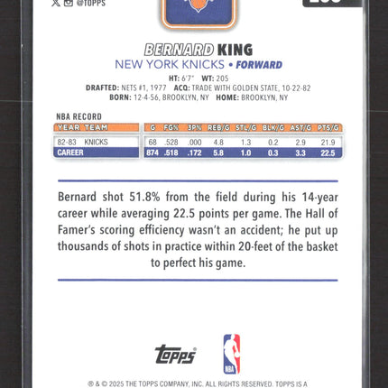 2025 Topps Flagship Bernard King #268 Green 65/99