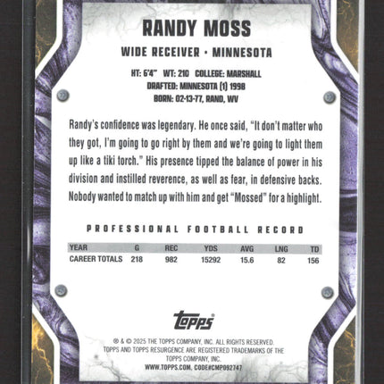 2023 Topps Resurgence Randy Moss #64 teal 016/249