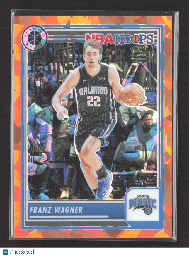 2024 Panini NBA Hoops Premium Stock Franz Wagner #85 Orange Cracked Ice /125