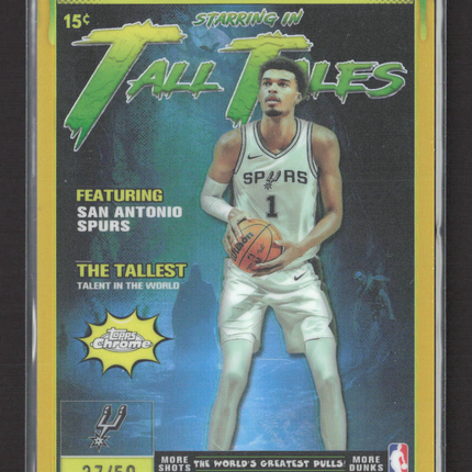 2025 Topps Chrome Tall Tales Victor Wembanyama #TT-4 Gold Refractor 37/50