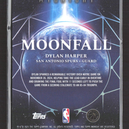 2025 Topps Midnight Moonfall Dylan Harper #MF-22 RC 049/149