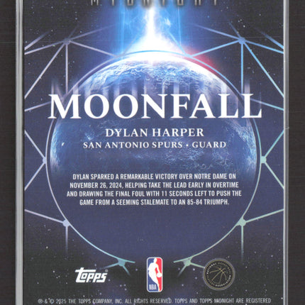 2025 Topps Midnight Moonfall Dylan Harper #MF-22 RC