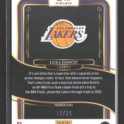 2025 Panini Select Prizm Luka Dončić #141 Premier Level 22/25