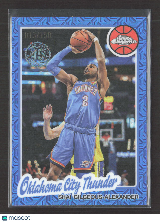 2025 Topps Chrome Shai Gilgeous-Alexander #TC-SG Blue Pattern 013/150