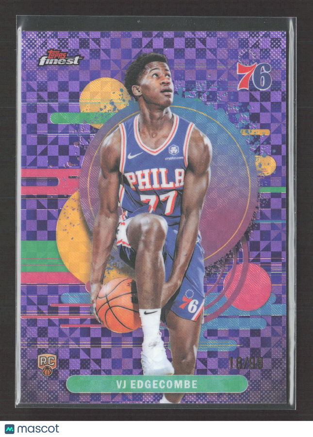 2026 Topps Finest VJ Edgecombe #103 Purple Checkerboard 18/99 RC