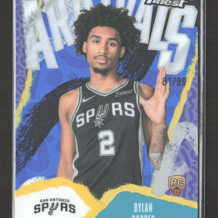 2026 Topps Finest Arrivals Dylan Harper #A-2 81/99 RC