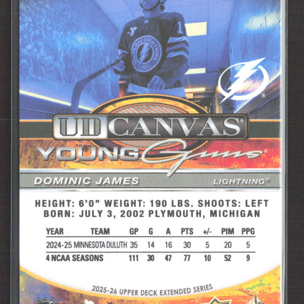 2026 Upper Deck UD Canvas Young Guns Dominic James #C-367