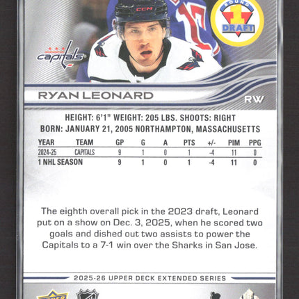 2025 Upper Deck Extended Series Ryan Leonard #745