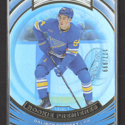 2026 Upper Deck Trilogy Rookie Premieres Dalibor Dvorsky #T-30 Level 1 Blue /999