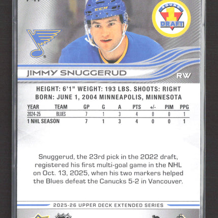 2026 Upper Deck Extended Series Jimmy Snuggerud #747