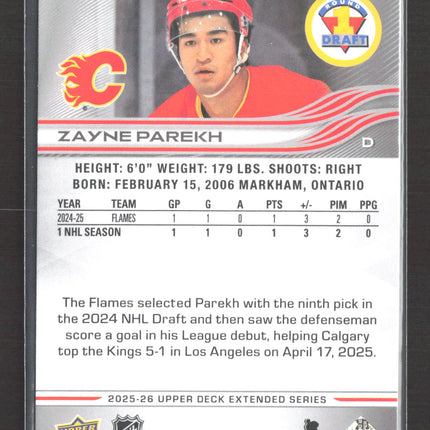 2026 Upper Deck Extended Series Zayne Parekh #749