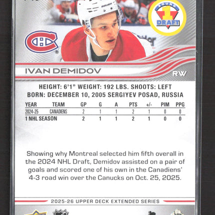 2026 Upper Deck Extended Series Ivan Demidov #743