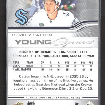 2026 Upper Deck Extended Series Young Guns Berkly Catton #712