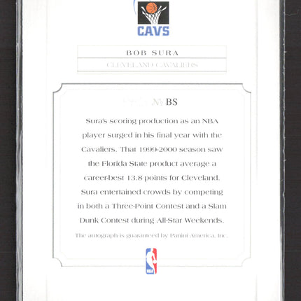 2012 Panini Past & Present Elusive Ink Bob Sura #BS Auto