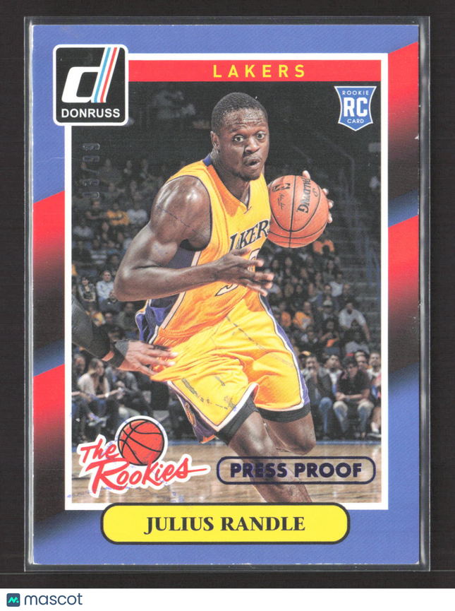 2015 Donruss The Rookies Julius Randle #6 Press Proof Blue 03/99