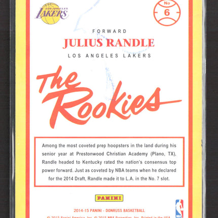 2015 Donruss The Rookies Julius Randle #6 Press Proof Blue 03/99