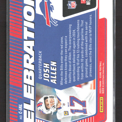 2025 Panini Score Celebration Josh Allen #C-JAL Blue /100
