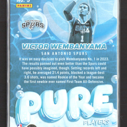 2024 Panini NBA Hoops Pure Players Victor Wembanyama #9