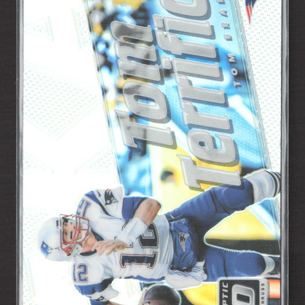 2017 Donruss Optic Tom Terrific Prizm Tom Brady #15 Silver