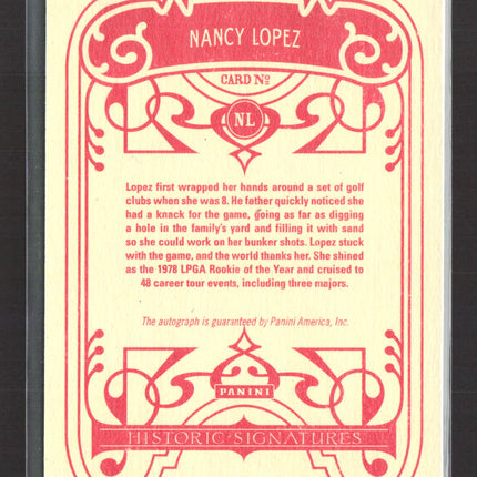 2012 Panini Golden Age Historic Signatures Nancy Lopez #NL Auto