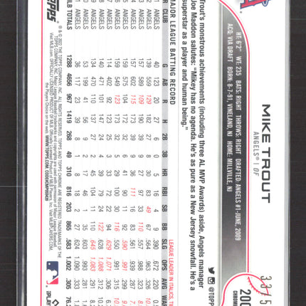2022 Topps Chrome Mike Trout #200 Gold RayWave /50