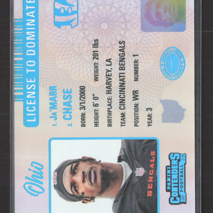 2023 Panini Contenders Football License to Dominate Ja'Marr Chase #9
