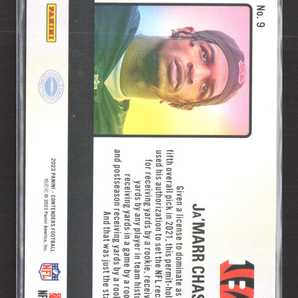 2023 Panini Contenders Football License to Dominate Ja'Marr Chase #9